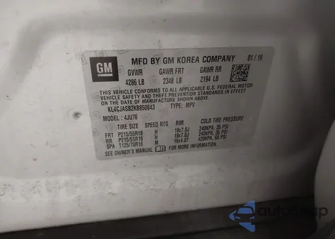 2019 Buick Encore Fwd Preferred z USA, uszkodzony, nr VIN KL4CJASB2KB850843